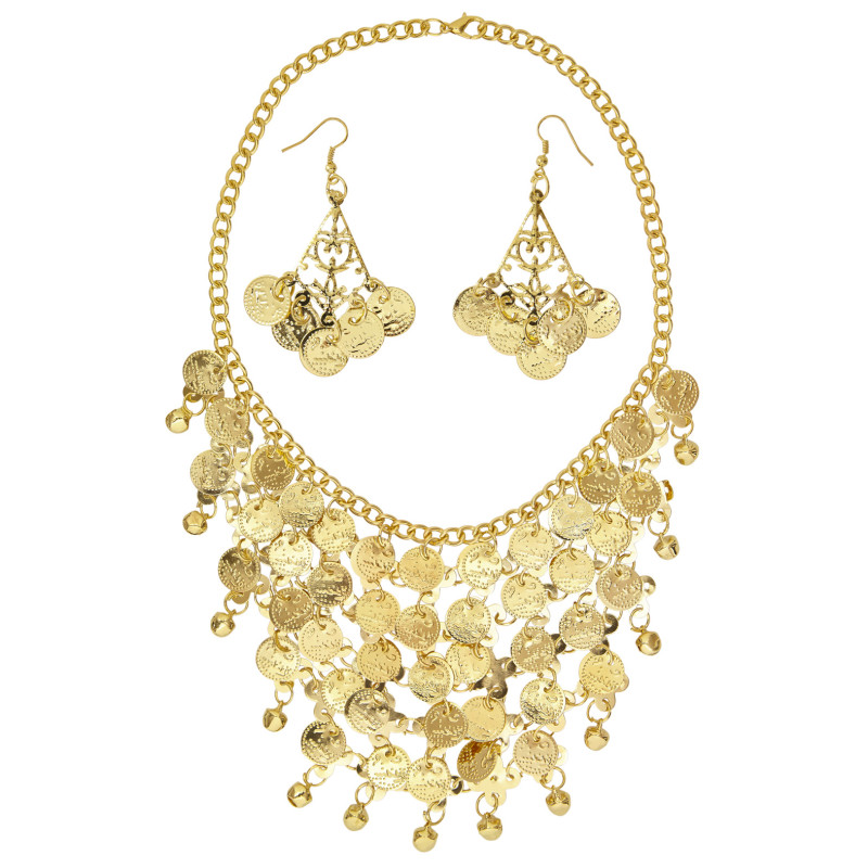 Náhrdelník a náušnice s orientálnymi mincami